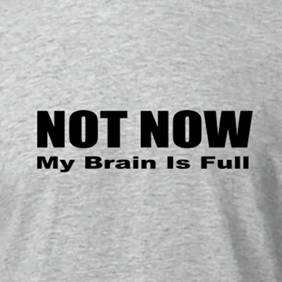NovelTees Shop - Not Now, My Brain is Full